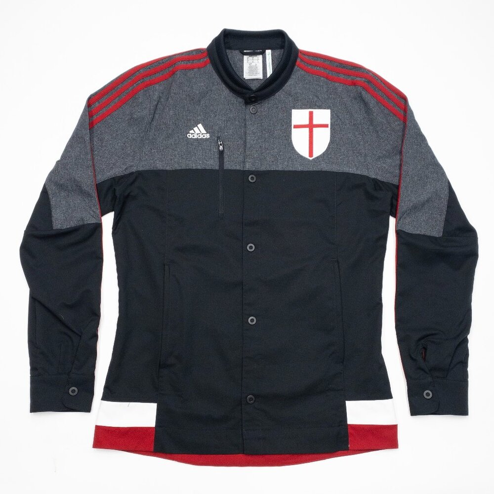 Adidas AC Milan Snap Jacket Mens Small Football Soccer Serie A Italy Long Sleeve